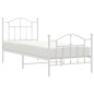 vidaXL Estructura cama metal con cabecero y pie cama blanca 80x200 cm vidaXL Estructura cama metal con cabecero y pie cama blanca 80x200 cm