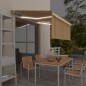 vidaXL Toldo manual retráctil con persiana LED amarillo blanco 3x2,5m vidaXL Toldo manual retráctil con persiana LED amarillo blanco 3x2,5m