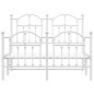 vidaXL Estructura cama metal con cabecero y estribo blanco 120x200 cm vidaXL Estructura cama metal con cabecero y estribo blanco 120x200 cm