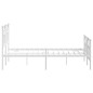 vidaXL Estructura cama metal con cabecero y estribo blanco 120x200 cm vidaXL Estructura cama metal con cabecero y estribo blanco 120x200 cm