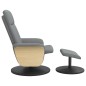 vidaXL Sillón reclinable con reposapiés tela gris claro vidaXL Sillón reclinable con reposapiés tela gris claro