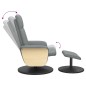 vidaXL Sillón reclinable con reposapiés tela gris claro vidaXL Sillón reclinable con reposapiés tela gris claro
