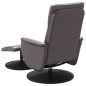 vidaXL Sillón reclinable con reposapiés cuero sintético gris vidaXL Sillón reclinable con reposapiés cuero sintético gris