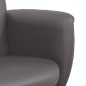 vidaXL Sillón reclinable con reposapiés cuero sintético gris vidaXL Sillón reclinable con reposapiés cuero sintético gris