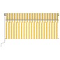 vidaXL Toldo manual retráctil con persiana LED amarillo blanco 3x2,5m vidaXL Toldo manual retráctil con persiana LED amarillo blanco 3x2,5m