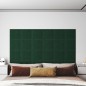 vidaXL Paneles de pared 12 uds tela verde oscuro 30x30 cm 1,08m² vidaXL Paneles de pared 12 uds tela verde oscuro 30x30 cm 1,08m²