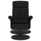 vidaXL Sillón reclinable con reposapiés tela negro vidaXL Sillón reclinable con reposapiés tela negro