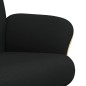 vidaXL Sillón reclinable con reposapiés tela negro vidaXL Sillón reclinable con reposapiés tela negro