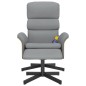 vidaXL Sillón reclinable de masaje con reposapiés tela gris claro vidaXL Sillón reclinable de masaje con reposapiés tela gris claro