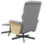 vidaXL Sillón reclinable de masaje con reposapiés tela gris claro vidaXL Sillón reclinable de masaje con reposapiés tela gris claro