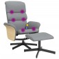vidaXL Sillón reclinable de masaje con reposapiés tela gris claro vidaXL Sillón reclinable de masaje con reposapiés tela gris claro