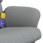 vidaXL Sillón reclinable de masaje con reposapiés tela gris claro vidaXL Sillón reclinable de masaje con reposapiés tela gris claro