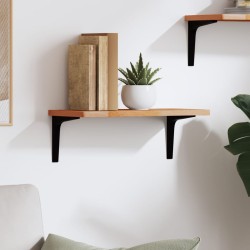 vidaXL Estante de pared madera maciza de haya 40x20x1,5 cm