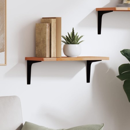 vidaXL Estante de pared madera maciza de haya 40x20x1,5 cm