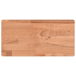 vidaXL Estante de pared madera maciza de haya 40x20x1,5 cm
