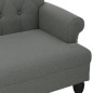 vidaXL Banco con respaldo tela gris oscuro 120x62x75,5 cm