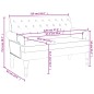 vidaXL Banco con respaldo tela gris oscuro 120x62x75,5 cm