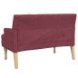 vidaXL Banco con cojines tela rojo tinto 113x64,5x75,5 cm vidaXL Banco con cojines tela rojo tinto 113x64,5x75,5 cm
