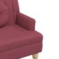 vidaXL Banco con cojines tela rojo tinto 113x64,5x75,5 cm vidaXL Banco con cojines tela rojo tinto 113x64,5x75,5 cm