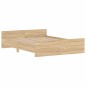 vidaXL Estructura de cama con cabecero piecero roble Sonoma 160x200 cm vidaXL Estructura de cama con cabecero piecero roble Sonoma 160x200 cm