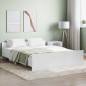vidaXL Estructura de cama con cabecero y piecero blanco 160x200 cm vidaXL Estructura de cama con cabecero y piecero blanco 160x200 cm