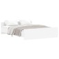 vidaXL Estructura de cama con cabecero y piecero blanco 160x200 cm vidaXL Estructura de cama con cabecero y piecero blanco 160x200 cm