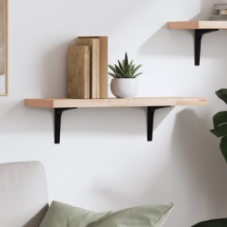 vidaXL Estante de pared madera maciza de haya 60x20x2,5 cm