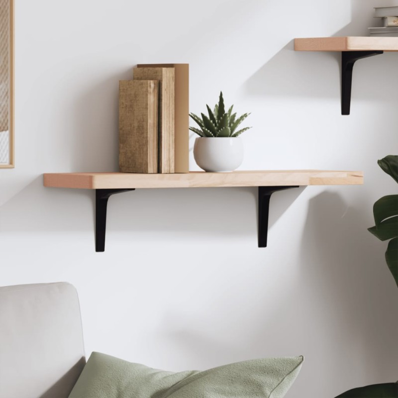 vidaXL Estante de pared madera maciza de haya 60x20x2,5 cm vidaXL Estante de pared madera maciza de haya 60x20x2,5 cm