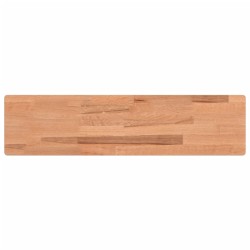 vidaXL Estante de pared madera maciza de haya 80x20x1,5 cm
