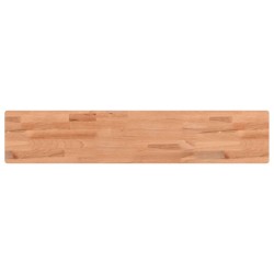 vidaXL Estante de pared madera maciza de haya 100x20x2,5 cm