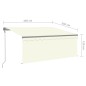 vidaXL Toldo retráctil automático con persiana crema 3,5x2,5m vidaXL Toldo retráctil automático con persiana crema 3,5x2,5m