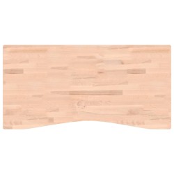 vidaXL Tablero de escritorio madera maciza de haya 110x(50-55)x1,5 cm