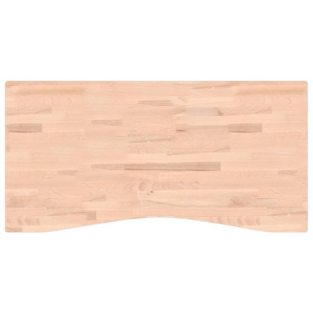vidaXL Tablero de escritorio madera maciza de haya 110x(50-55)x1,5 cm