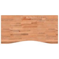 vidaXL Tablero de escritorio madera maciza de haya 100x(45-50)x2,5 cm