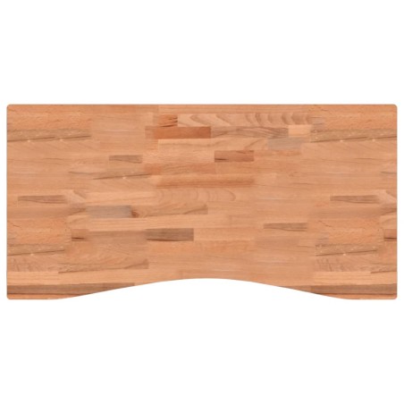 vidaXL Tablero de escritorio madera maciza de haya 100x(45-50)x2,5 cm