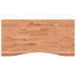 vidaXL Tablero de escritorio madera maciza de haya 100x(45-50)x2,5 cm