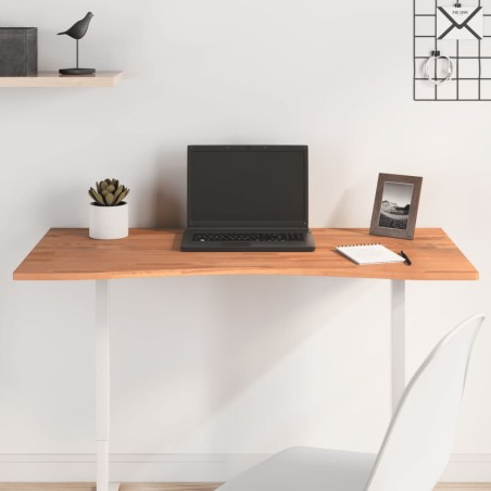 vidaXL Tablero de escritorio madera maciza de haya 100x(45-50)x1,5 cm