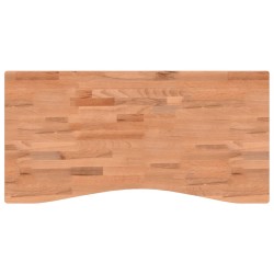vidaXL Tablero de escritorio madera maciza de haya 100x(45-50)x1,5 cm