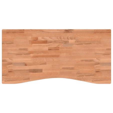 vidaXL Tablero de escritorio madera maciza de haya 100x(45-50)x1,5 cm