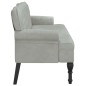 vidaXL Banco con respaldo terciopelo gris claro 119,5x64,5x75 cm vidaXL Banco con respaldo terciopelo gris claro 119,5x64,5x75 cm