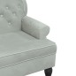 vidaXL Banco con respaldo terciopelo gris claro 119,5x64,5x75 cm vidaXL Banco con respaldo terciopelo gris claro 119,5x64,5x75 cm
