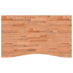 vidaXL Tablero de escritorio madera maciza de haya 100x(55-60)x2,5 cm