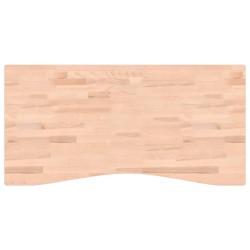 vidaXL Tablero de escritorio madera maciza de haya 110x(50-55)x2,5 cm