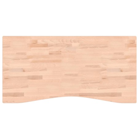 vidaXL Tablero de escritorio madera maciza de haya 110x(50-55)x2,5 cm
