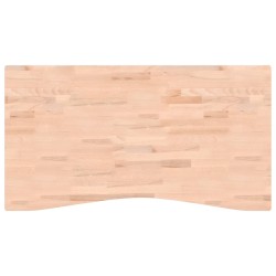 vidaXL Tablero de escritorio madera maciza de haya 110x(55-60)x2,5 cm