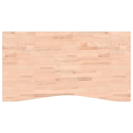 vidaXL Tablero de escritorio madera maciza de haya 110x(55-60)x2,5 cm