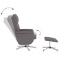 vidaXL Sillón reclinable con reposapiés cuero sintético gris vidaXL Sillón reclinable con reposapiés cuero sintético gris