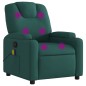 vidaXL Sillón de masaje reclinable de tela verde oscuro vidaXL Sillón de masaje reclinable de tela verde oscuro