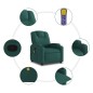 vidaXL Sillón de masaje reclinable de tela verde oscuro vidaXL Sillón de masaje reclinable de tela verde oscuro
