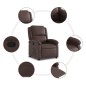 vidaXL Sillón reclinable de cuero sintético marrón vidaXL Sillón reclinable de cuero sintético marrón